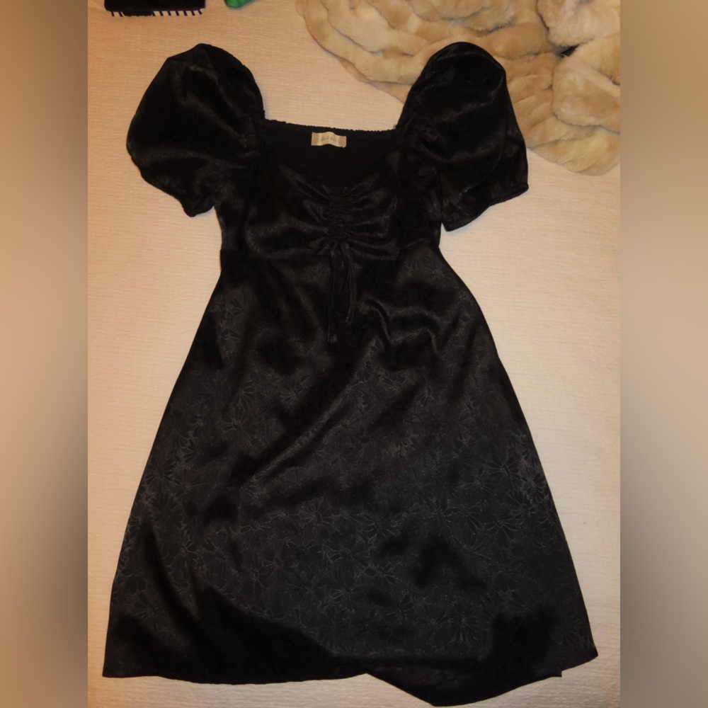 Altar'd State Black Silk Dress